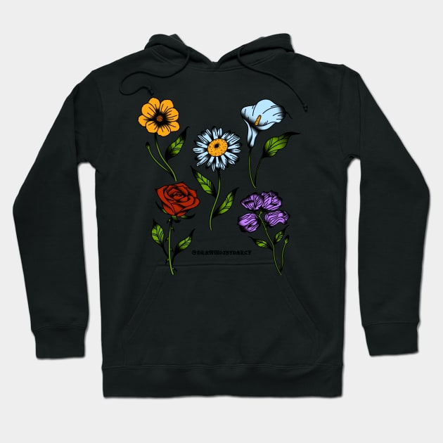 Flower Pack Hoodie by drawingsbydarcy